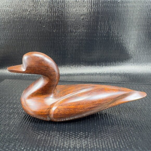 Vintage Hand Carved Ironwood Duck Bird Figurine Wood Carving Made In Mexico - Picture 4 of 7
